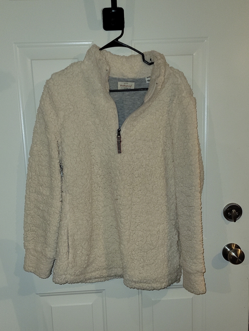 Weatherproof Cream Sherpa Half-Zip Pullover